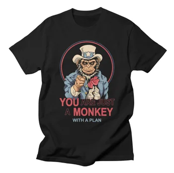 Módní Trend T-Shirt Ležérní Styl Dámské Letní Tištěné T-Shirt Karikatura Zábavné Opice Vzor Tištěné Nadrozměrné Univerzální T-Shirt