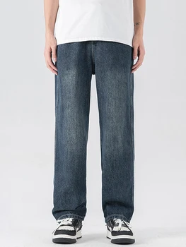 Na Jaře Nové Volné Rovné Wash Vintage Džíny Pánské Džínové Kalhoty Plus Velikosti Oblečení Značky