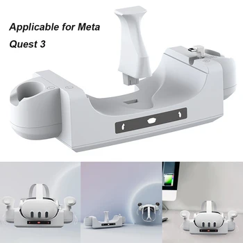 Nabíjecí Stojan nabíjecí Regulátory Headset Současně Nabíjecí Stanice Anti-Skluzu S kontrolkou pro Oculus Quest 3