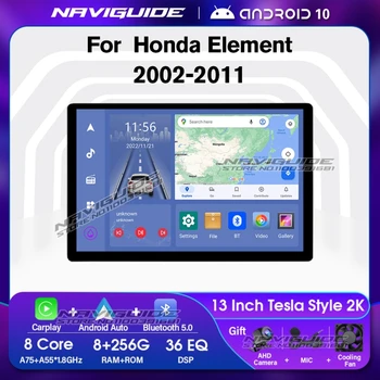 NAVIGUIDE Y1 13inch 1920*1200P Auto Rádio Pro Honda Element YH 2002-2011 8+256G Multimediální Přehrávač Carplay GPS DSP BT Headunit
