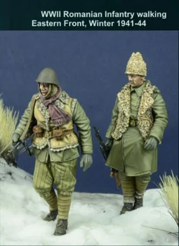 Nelakované Kit 1/35 rumunské Pěší chůze Východní Frontě voják obrázek Historické Uncolor Obrázek Pryskyřice Kit model