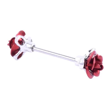 Nerezová Ocel Bradavky Kroužek Rose Flower Bradavku Štít Piercing Šperky pro Ženy Dárkové NIN668