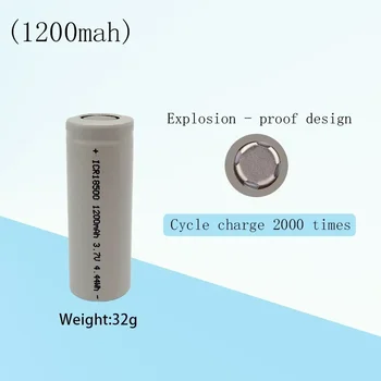 Nové 18500 baterie 3.7 V 1200mAh dobíjecí lithium-iontová baterie, Pro silné světlo svítilna anti-light speciální lithiová baterie