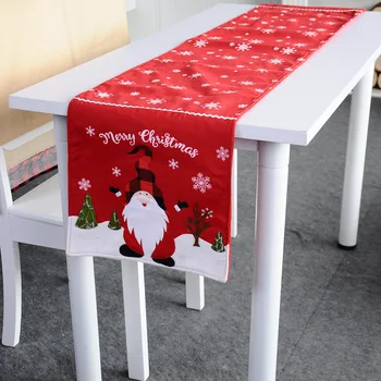 Nové Evropské Moderní Jednoduchý Santa Claus Červené Bavlněné Povlečení Stůl Vlajky Vánoční Dekorace, Povlečení Ubrus