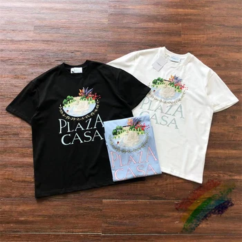 Nové Kolo Krk
 Swan Tisk Casablanca T-Shirt Ležérní Mužů, Žen, Pár Milence Bavlna Nadrozměrné T Shirt Top Tee Hip Hop