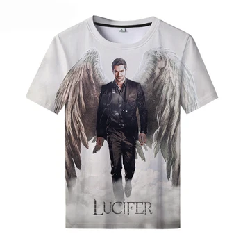 Nové Kolo Krk T-shirt Lucifer Season 5 3D Tištěné T-shirt Lucifer T-shirt Cool Muže a Ženy, Unisex T-shirt