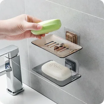 Nové Módní Pohodlné a Jednoduché Crystal Kanalizace Mýdlo Box Nástěnný Non-hydratační Mýdlo Rack Mýdlo
