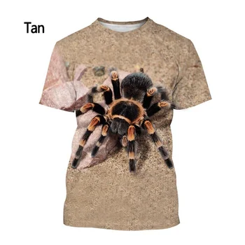 Nové módní spider 3D tisk T-shirt pánské a dámské ležérní krátký rukáv kolem krku tričko