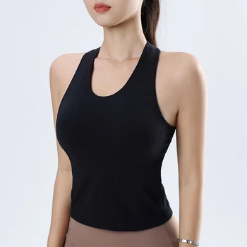 Nové sportovní jóga vesta dámská fitness podprsenka prodyšné, rychleschnoucí triko bez rukávů fitness tričko vesta