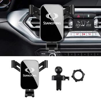 Nové zrcadlo auto, mobilní telefon držák navigace Držák Pro SsangYong Actyon Korando Kyron Stavic Rexton Sportovní Musso Rodius XIV-2