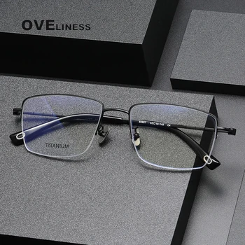 nový DESIGN Muži Titanové Brýle Rám muži Módní Mužské Náměstí Ultralight Oko Krátkozrakost Předpis Brýle rámy Brýle