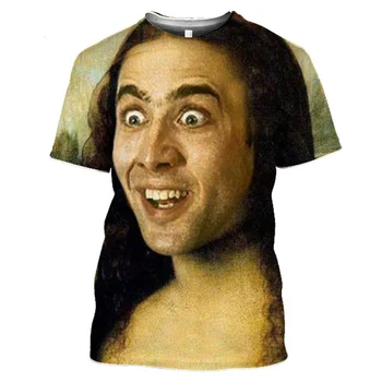 Nový Pop 3D Herec Nicolas Cage Tisk T Shirt dětské Módní Streetwear Trička Vtipné Krátké Rukávy Rychlé Suché Oblečení Tee