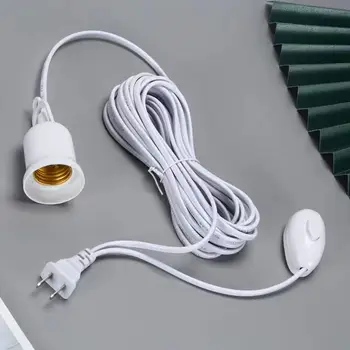 Objímka Kabel E27 Žárovka Základny Socket Přívěsek Světlo Tkaniny, Kov, PVC Přepnout Styl Kabelu Plastové Stmívače Šroub