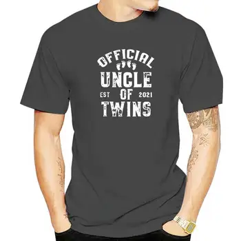 Oficiální Strýc Dvojčat Est 2021 Den otců, Dar, T-Shirt Casual T Shirt Hot Prodej T Shirt Bavlna Muži Hip Hop