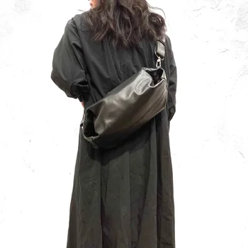 Originální kožené ženy taška ručně vyráběné hovězí hrudi bag single taška přes rameno crossbody taška kabelky, pánské a dámské jednoduchý styl