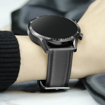 Originální Kožený Smart Hodinky Popruh pro Huawei Watch GT3/GT2/Watch3 Pro Gt2pro Čest 46mm Muž Hovězí kůže Watchband Ženy GS 22mm
