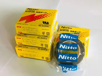 Originální vysoce kvalitní Japonsko NITTO DENKO 903UL Pásky T0.08*W(13,19,25)*L10m NITOFLON Vodotěsný Jednostranný Tepelná Odolnost Pásky