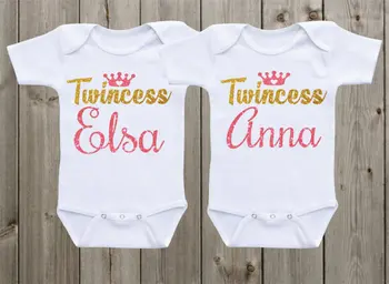 osobní Twincess novorozené dívky dětské baby kombinézu onepiece romper Oblečení přijde Domů batole tričko party laskavosti