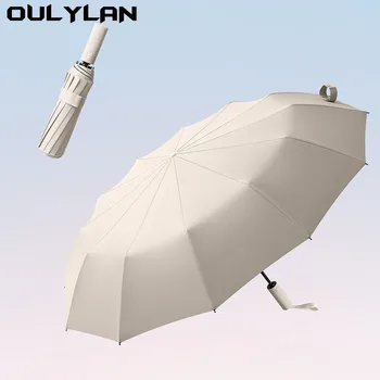 Oulylan Muži Dámské Větruodolný Skládací Luxusní Obchodní Slunce, Déšť, Deštník, Cestovní Paraguas12K Dvakrát Kosti, Velký Automatický Deštník