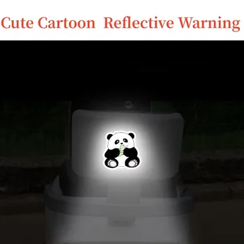 Panda reflexní auto samolepky roztomilý kreslený elektrické auto, helmu, motocykl, auto scratch kryt dekorace