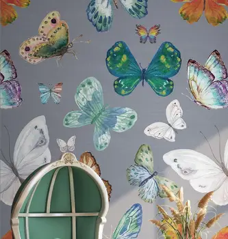 papel de parede Vlastní 3d tapety nástěnné ručně malované akvarel motýl módní vzor pozadí tapety home decor