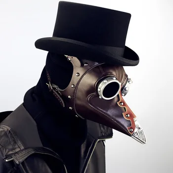 Parní Punk Mor Lékař Maska Pokrývky hlavy s Ptačí Zobák pro Halloween Cosplay Pokrývky hlavy