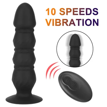 Perličkový Vibrátor Vibrátor G-Spot Stimulace Dálkové Ovládání Prostaty Masér Vibrátor Sex Hračky Pro Muže, 10 Rychlostí Anus Vibrační Dildo
