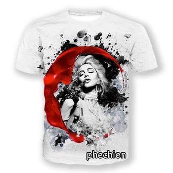 phechion Nové Módní Muži/Ženy Madonna 3D Tisk Krátký Rukáv T-Shirt Ležérní Hip Hop v Létě T Shirt Topy S122