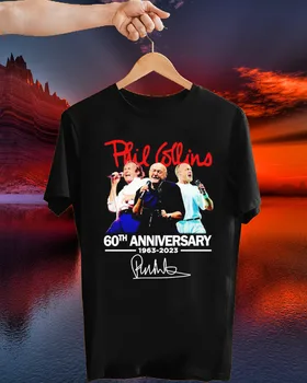 Phil Collins 60. výročí 1963 2023 podpis tričko SS837 dlouhé rukávy