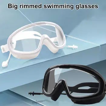 Plavecké Brýle Panoramatický Výhled, Bezplatné Seřízení Vodotěsné HD-kompatibilní Anti-fog Velký Rám Plavání Brýle Bazén Příslušenství