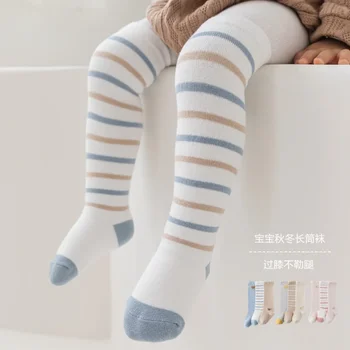 Podzimní a Zimní Nové Dětské Ponožky pro Novorozence Vykostěné Dětské Ponožky Cartoon Long Tall Trubice