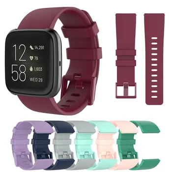 Popruh Watchband Pro Fitbit Versa Versa2 Versa Lite Silikonové Sportovní Náramek Vodotěsné Náramkové Band Příslušenství L/S