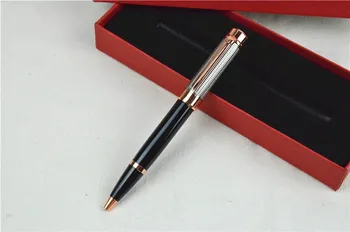 Populární značka pera slavné luxusní značkové kuličkové pero office business Kovové pero vysoce kvalitní odolný Černý inkoust značky pero s box