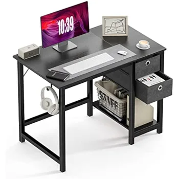 Počítačový Stůl - psací Stůl se Zásuvkami Home Office psací Stůl Psací Stůl psací Stůl PC Stůl Studium Stůl s 2-Tier Zásuvky