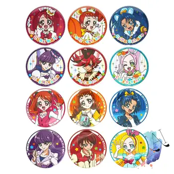 Pretty Cure Anime Odznak Předtvrzovací Lék Bič Pudink Zmrzlinu Macaron Parfait Kovový Odznak Brož Kolíky Kolíky