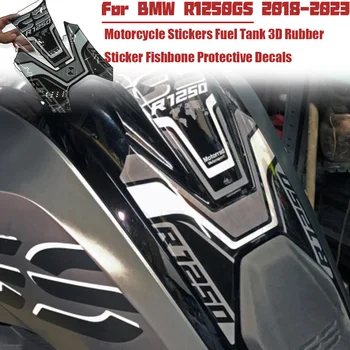 Pro BMW R1250GS 2018-2023 R 1250GS R1250 GS R 1250 GS Motocykl Samolepky Palivové Nádrže 3D Gumové Nálepka Fishbone Ochranné Nálepky