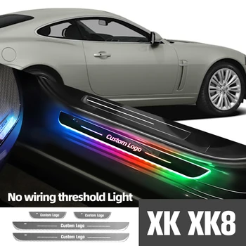 Pro Jaguar XK XK8 1996-2014 2011 2013Car Prahu Dveří Světlo Přizpůsobené Logo LED Vítejte Pedál Práh Lampy Příslušenství