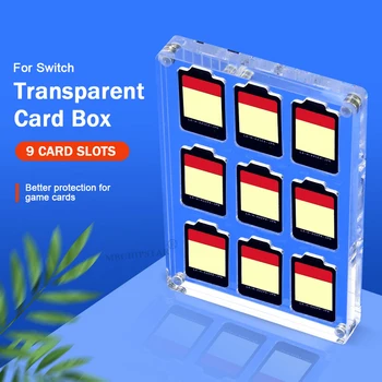 Pro NS Spínač OLED Crystal Herní Karta Pouzdro Pro Nintendo Spínače Konzole Jasné, Transparentní Game Karta Cartridge Úložný Box Držák