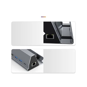 Pro Parní Palubě dokovací Stanice TV podstavec Hub Dokovací USB C na RJ45 Ethernet HDMI-Kompatibilní s USB3.0 pro SteamDeck