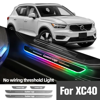 Pro Volvo XC40 2017-2023 2019 2020 2021 2022 Auto Prahu Dveří Světlo Přizpůsobené Logo LED Vítejte Pedál Práh Lampy Příslušenství