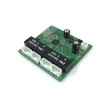 Průmyslový stupeň široký teplotní nízký výkon 4/8 port kabelový splitter 10/100Mbps mini pin typ micro network switch modul