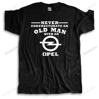 Pánské módní tričko volné letní streetwear tričko topy OPEL Vauxhall Nikdy Nepodceňujte Starého Muže Homme Teeshirt Krátký Rukáv
