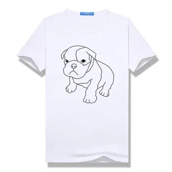 Pánské T-košile Módní Zvíře Pes Tisk Vtipné tričko Mužů Letní Příležitostné pouliční Hip-hop tričko Mužské Plus Velikost Top Tees