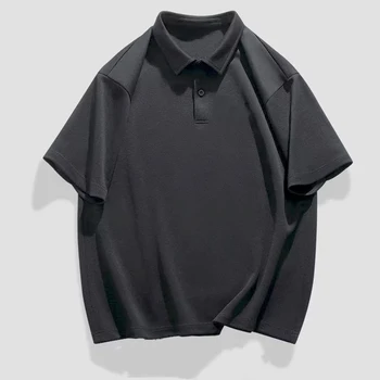 Pánské Tričko Turn-Down Límec Solidní Barevné Létě Muž Topy Obchodní Slim Fit Prodyšné šaty Košile Pro Muže Camisas Blusas