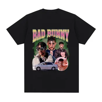 Rapper Zajíček 90s Vintage Grafický Tisk T-Shirt Muži Ženy Vysoce Kvalitní Bavlněné Trička Hip Hop Nadrozměrných Krátký Rukáv T-shirt