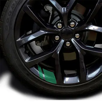 Reflexní Auto Ráfku Kola Vinylové Samolepky Hash Mark Stripe Racing Wheel Hub Obtisky pro Velikost 18