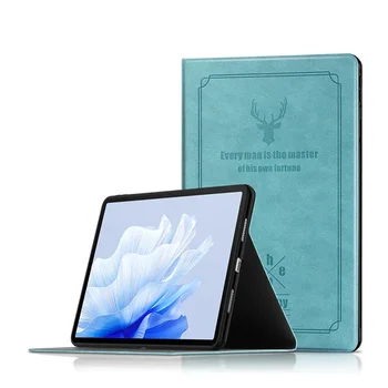 Reliéfní Elk PU Kožené Flip Book Cover Pro Huawei MatePad Vzduchu Případě 11.5 inch DBY2-W00 Matepad 11 2023 2021 SE 10.4 Případě Coque