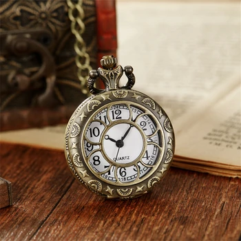 Retro quartz hodiny pánské kapesní hodinky vyhloubeny pánské kapesní hodinky hvězdy, láska sova orel lock kapesní hodinky