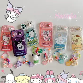 Roztomilé Sanrio Anime Iphone Phone Case Roztomilý Pochacco Hello Kitty, Kuromi, Můj Melodii, Jemné Jednoduchost Čerstvé Kreslené Kreativní Dárek