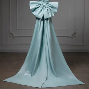 Samostatný Pěkně Luk Odpovídající Svatební Šaty Elegantní Vyměnitelné Vlak Zdobí Nevěsty Šaty Uzlů DIY